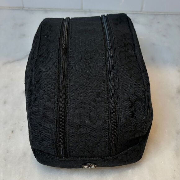 Coach Vintage Signature Logo Toiletry Travel Bag HTF - Picture 9 of 16